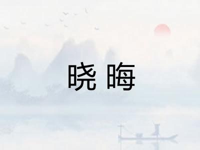 晓晦